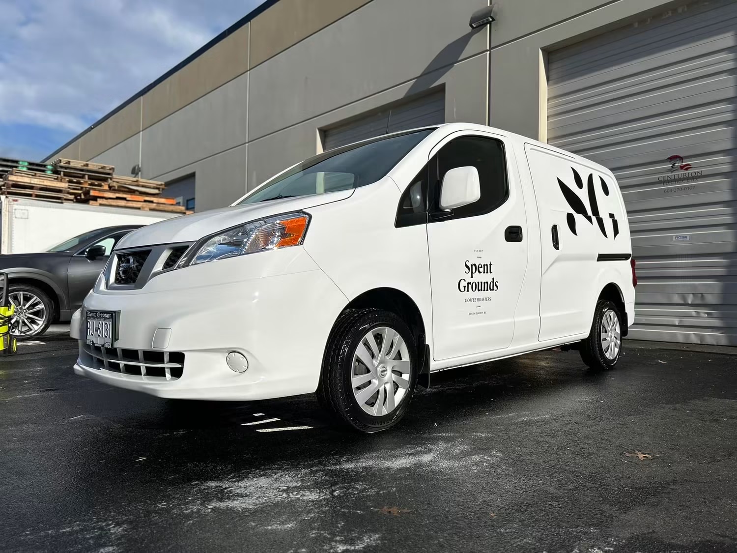 Branded commercial van detailed for a local business fleet